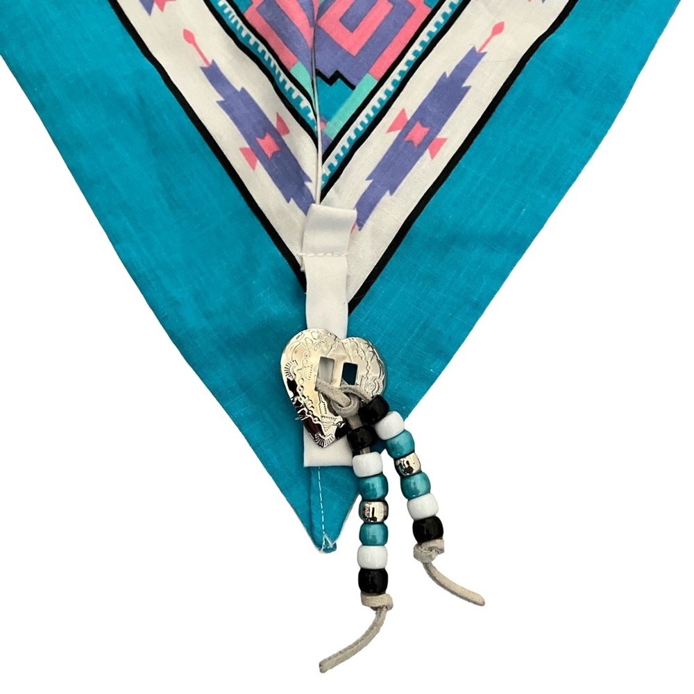 VTG Springs Industries Bandana Aztec Southwestern Print USA Made Jeweled Decor - Picture 10 of 13